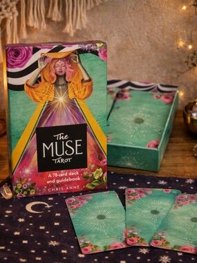 The Muse Tarot Chris-Anne 78 Card Deck & Guidebook Colorful Art